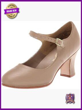 Women's Leather Character Dance Shoes with 2.5" Block Heel